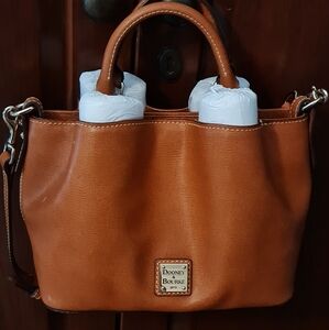 Dooney and Bourke Saffiano Mini Barlow Satchel (Toffee)